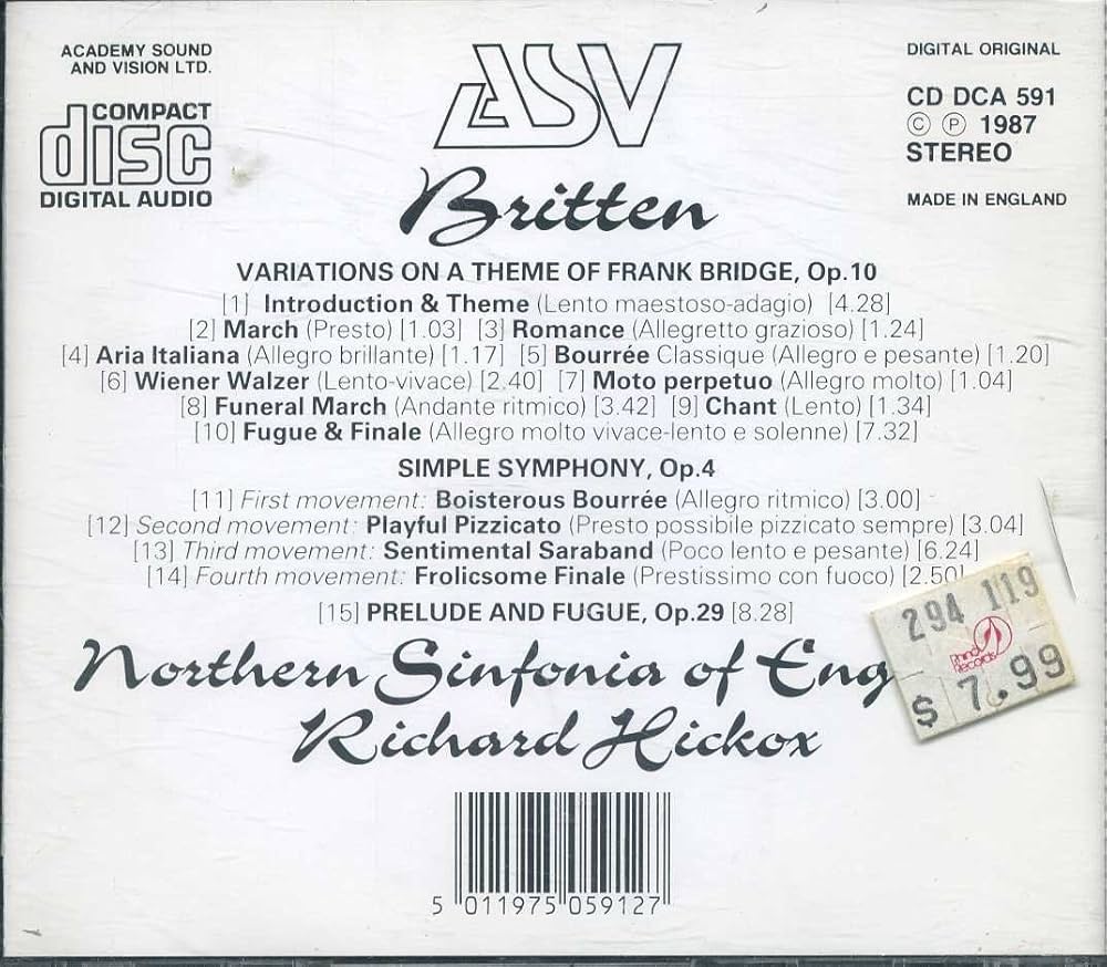 【中古】 Variations on a Theme of Frank Britten ,Allison ,Lfo ,Pople 中古】 Variations on a Theme of Frank Britten ,Allison ,Lfo